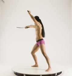 Elmer Different Poses With Katanas